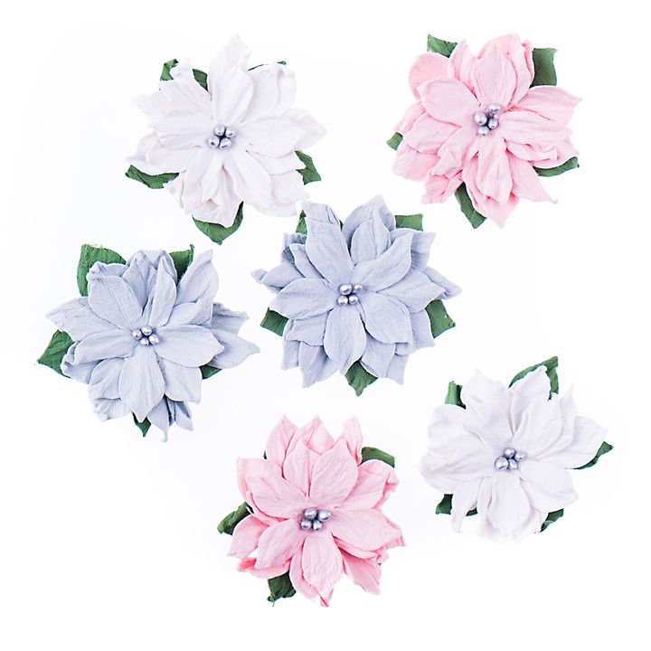 3D хартиено цвеќе | Шарени божиќни ѕвезди 6 пар
