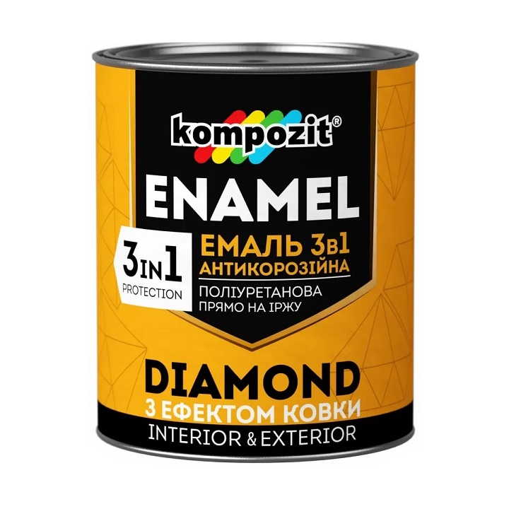 Антикорозивен емајл 3 во 1  KOMPOZIT DIAMOND 0,65 l - различни нијанси