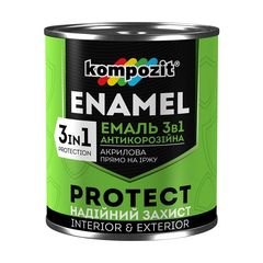 Антикорозивен емајл 3 во 1  KOMPOZIT PROTECT 2,4 kg - различни нијанси