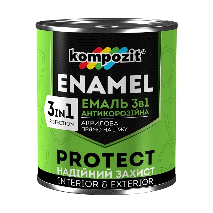 Антикорозивен емајл 3 во 1  KOMPOZIT PROTECT 2,7 kg | различни нијанси