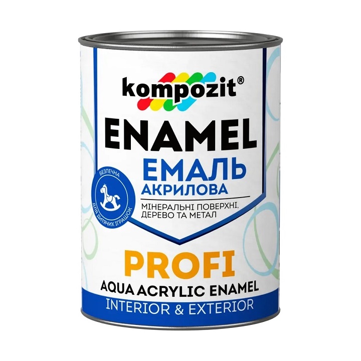 Акрилен емајл  KOMPOZIT PROFI Silky matt 0,3 l | различни нијанси