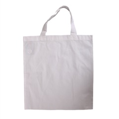 Памучна чанта со кратка рачка, бела 38 x 42 cm