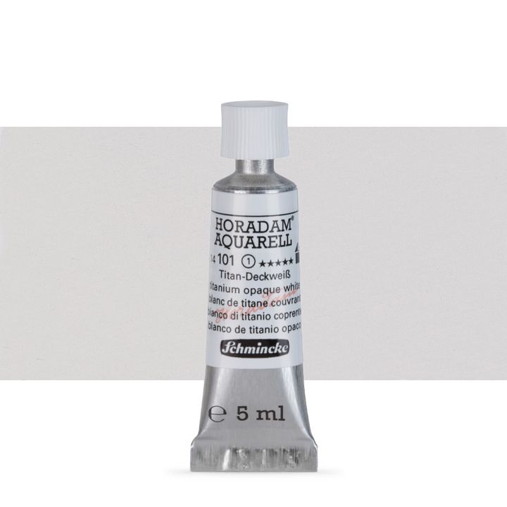 Акварел бои во туба Schmincke Horadam 5 ml | 101 Titanium Opaque White Акварел бои во туба Schmincke Horadam 5 ml | 101 Titanium Opaque White