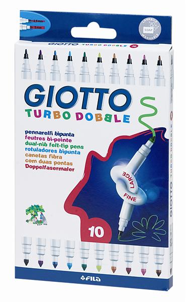 Фломастери GIOTTO Turbo Dobble - 10 бои