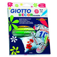 Фломастери за текстил GIOTTO DECOR textile - 12 бои