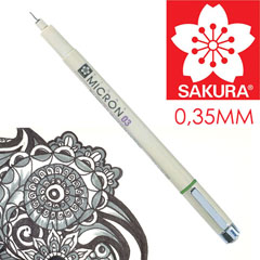 Фломастер за техничко цртање SAKURA Pigma Micron BLACK  - изберете дебелина