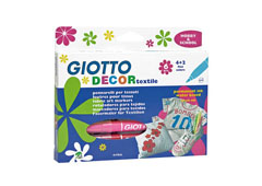 Фломастери за текстил GIOTTO DECOR textile - 6 бои