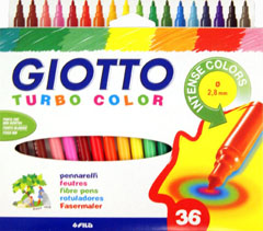 Фломастери GIOTTO TURBO COLOR - 36 бои