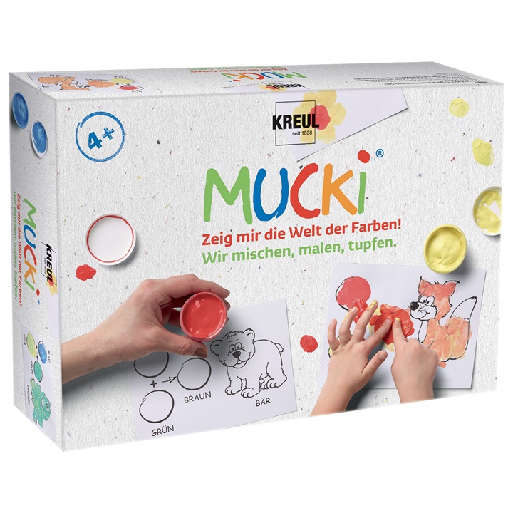 Бои за сликање со прсти MUCKI - Сликаме - мешаме