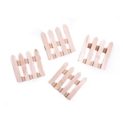 Дрвена декоративна ограда 60 x 62 мм - 4 парчиња