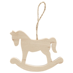 Дрвено коњче - новогодишен украс