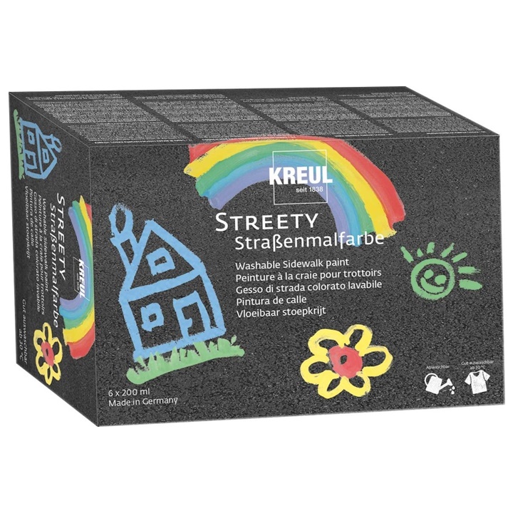 Фарба за сликање на уличен тротоар STREETY KREUL 6 x 200 ml