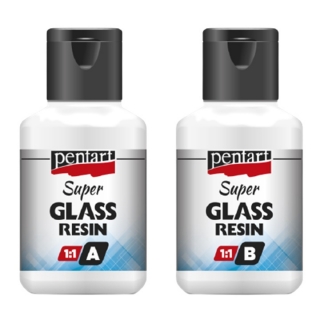 Чиста смола Super Glass Pentart 1:1 - 2 x 40 ml