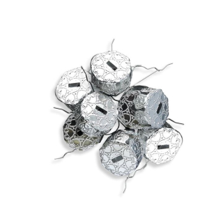 Метални куки во сребрена боја за изработка на орнаменти | 18 mm 10 парчиња