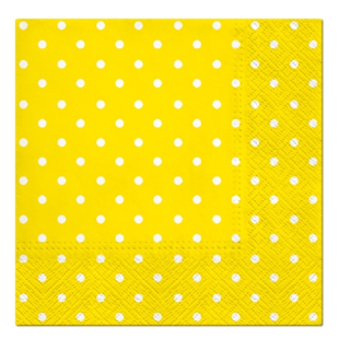 Салфетки за декупаж cocktail Yellow Dots - 1 парче