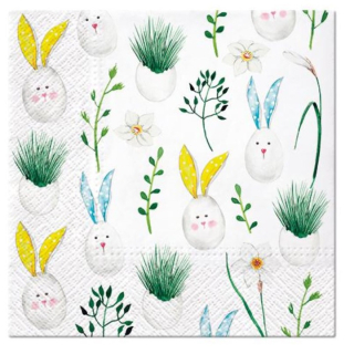 Салфетки за декупаж Rabbit Eggs - 1 парче