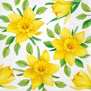 Салфетки за декупаж Yellow Daffodils - 1 парче