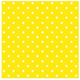 Салфетки за декупаж Yellow Dots - 1 парче