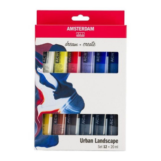 Сет акрилни бои AMSTERDAM Urban Landscape - 12 x 20 ml