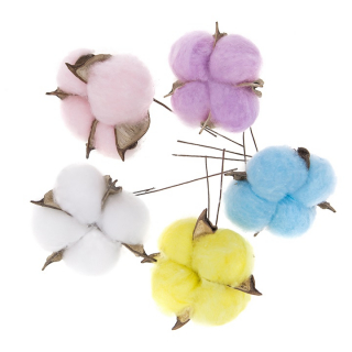 Шарени памучни цветови - сет 5 парчиња
