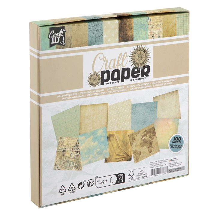 Хартија за белешки 20 x 20 cm  | беж нијанси