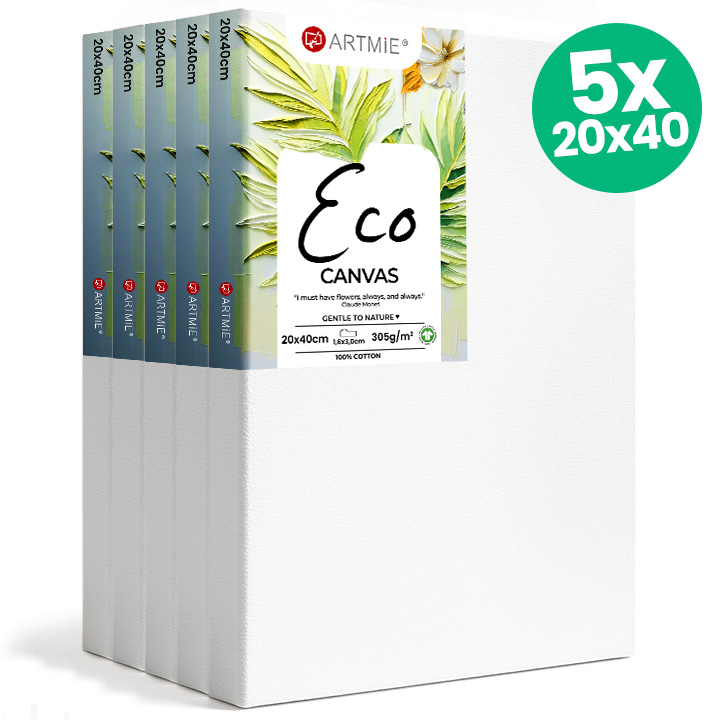 Комплет од 5 платна за сликање со еко дизајн 20x40 см Комплет од 5 платна за сликање со еко дизајн 20x40 см