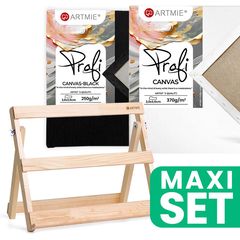 Комплет штафелај за маса ARTMIE со црно-бело PROFI платно 40x30 см