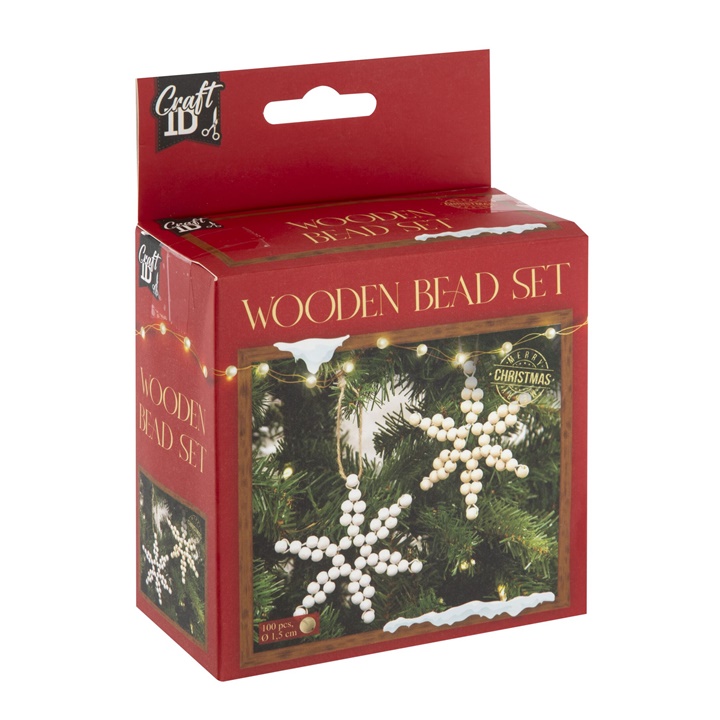 Комплет со дрвени мониста XMAS STARS