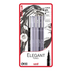 Комплет UNI PIN маркери fineliner Elegant Tones 5 парчиња