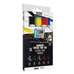 Кожни маркери Pebeo Setacolor - примарен сет од 5