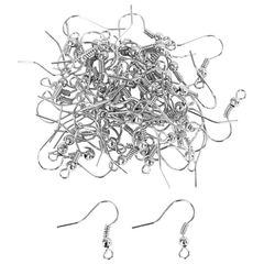 Куки за обетки, 100 парчиња | Silver