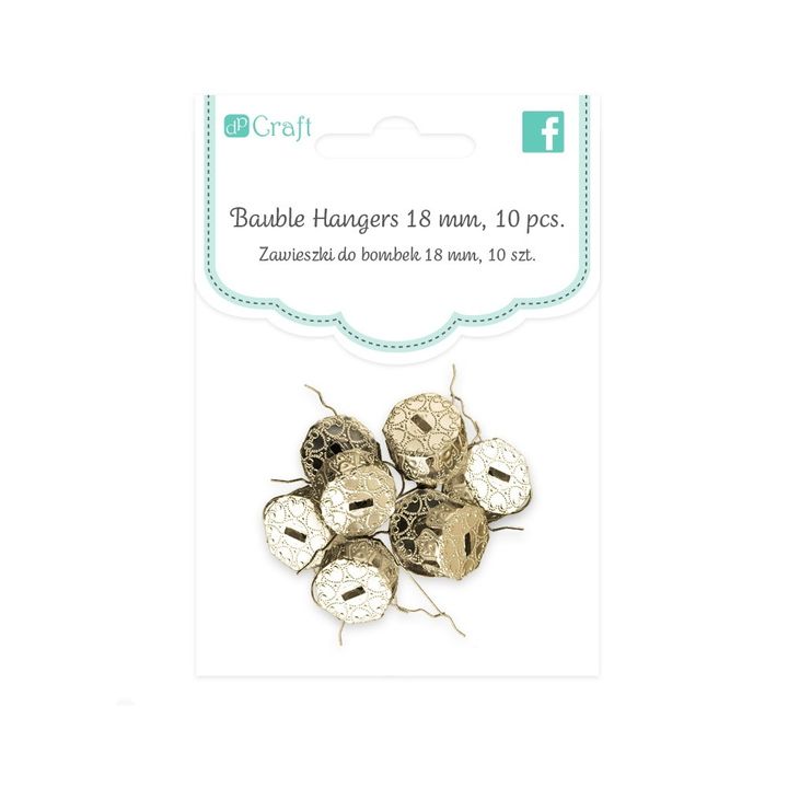 Метални куки во златна боја за изработка на орнаменти  | 18 mm 10 парчиња