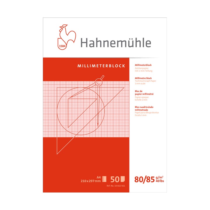 Милиметарски хартиен блок од HAHNEMÜHLE | A4