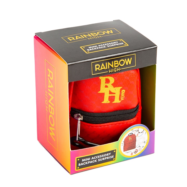 Мини ранец со додатоци RAINBOW HIGH црвена боја
