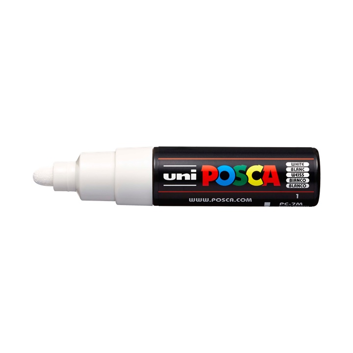 Обележувач UNI POSCA PC-7M 4.5 - 5.5 MM | white (1)
