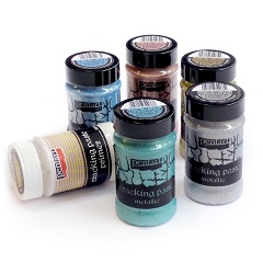 Паста со ефект на пукнатини металик Pentart 100 ml | различни бои