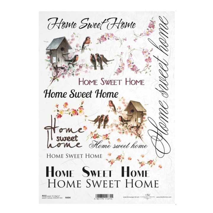 Оризова хартија A4 ITD - Home Sweet Home