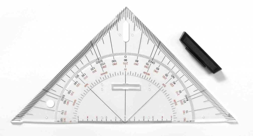 Професионален триаголен линијар LENIAR 45° / 25 cm 