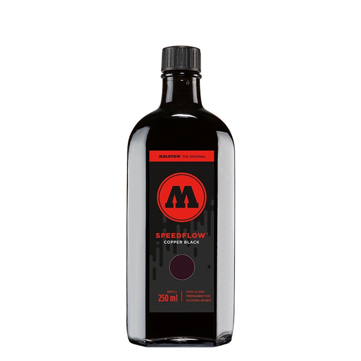 Резервно полнење SPEEDFLOW COCKTAIL MOLOTOW - shiny black 250 ml