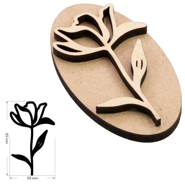 ROSA Talent Wooden Stamp No 12 Botanical