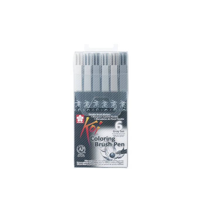Sakura Koi Coloring Brush Pen фломастери - сет од 6 производи