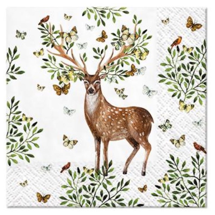 Салфетки за декупаж cocktail Forest Antlers - 1 парче