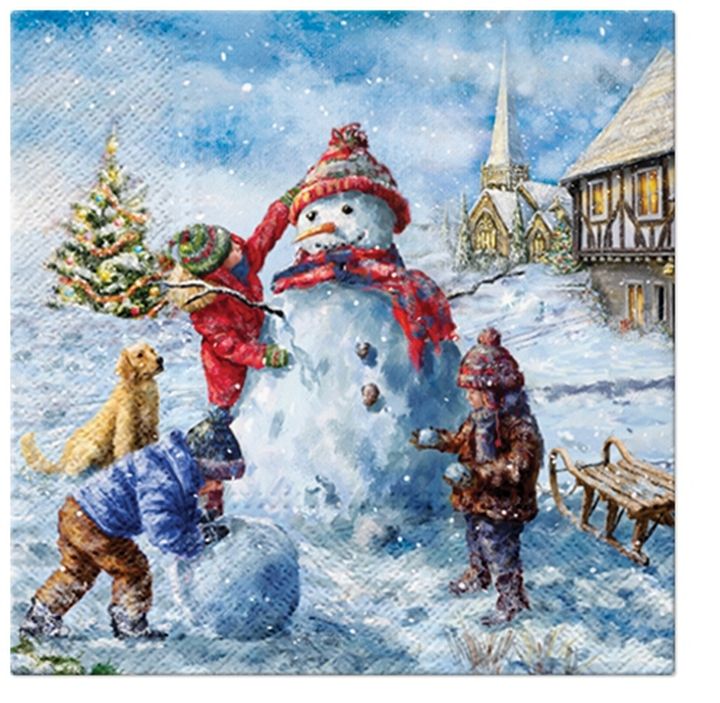 Салвети за ДЕКУПАЖ Snowman Fun- 1 бр