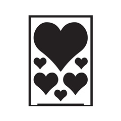 Самолеплив шаблон Heart A5