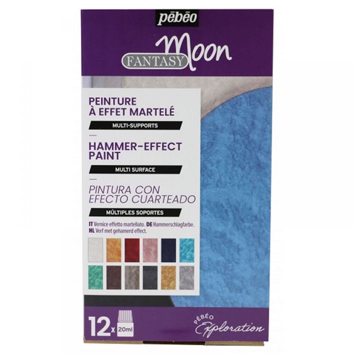 Сет бои Pebeo Fantasy Moon Hammer-effect - 12 x 20 ml