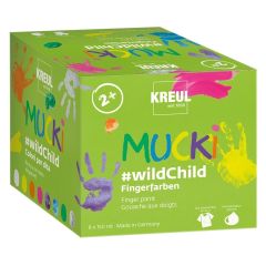 Сет бои за цртање со прсти MUCKI Wild Child - KREUL - 8 x 150 ml