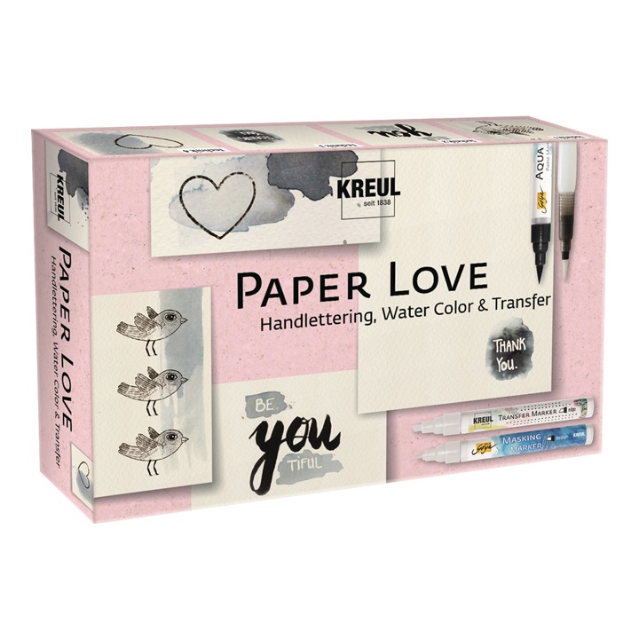Сет Paper Love KREUL за hand lettering - 6 делен