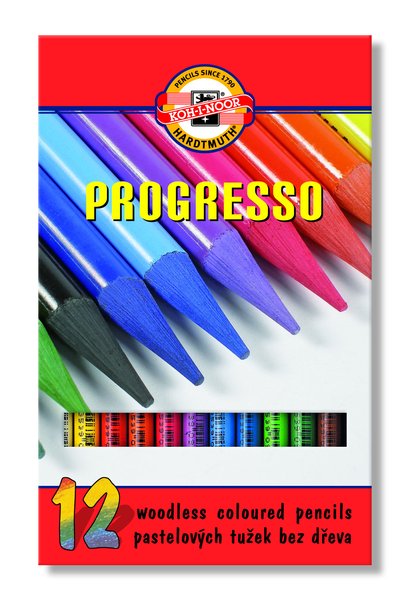 Сет пастелни моливи во лаковано пакување PROGRESSO - 12-делен