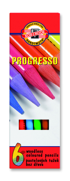 Сет пастелни моливи во лаковано пакување PROGRESSO - 6-делен