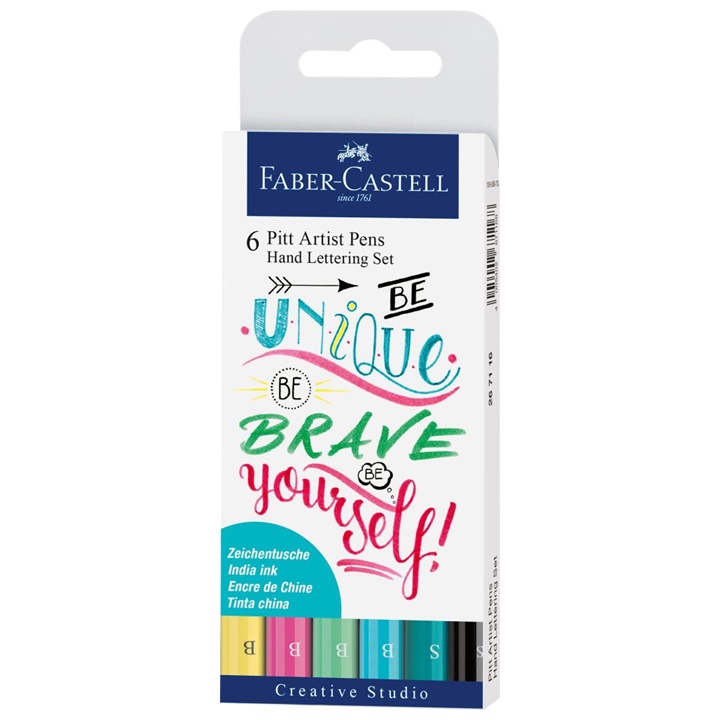 Сет PITT уметнички маркери  set Hand Lettering Unique - 6 парчиња